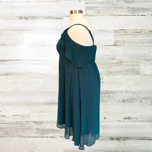 Torrid Plus Size Womens Chiffon High-Low Wrap Dress - Picture 4 of 5